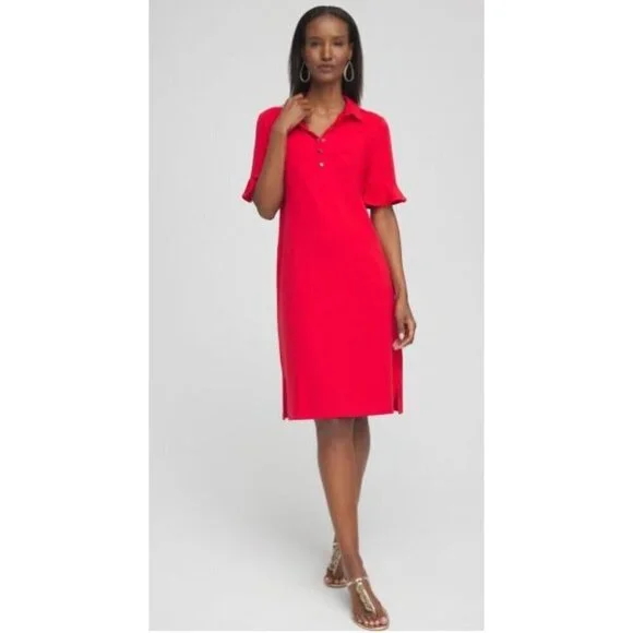 Chico's Zenergy UPF Shirt Dress Relaxed Athleisure Casual Preppy Polo Golf - Picture 2 of 14